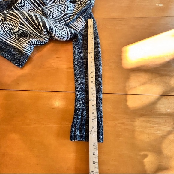 Intermix S black cream southwestern black white wool mohair knit cardigan - Picture 8 of 10